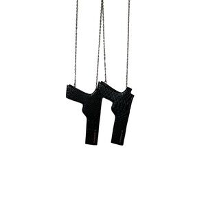 Black Gun-Shaped Crossbody Bag